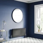 Keswick 450 x 1010mm Cast Iron Style Traditional 3 Column Matt Black Radiator