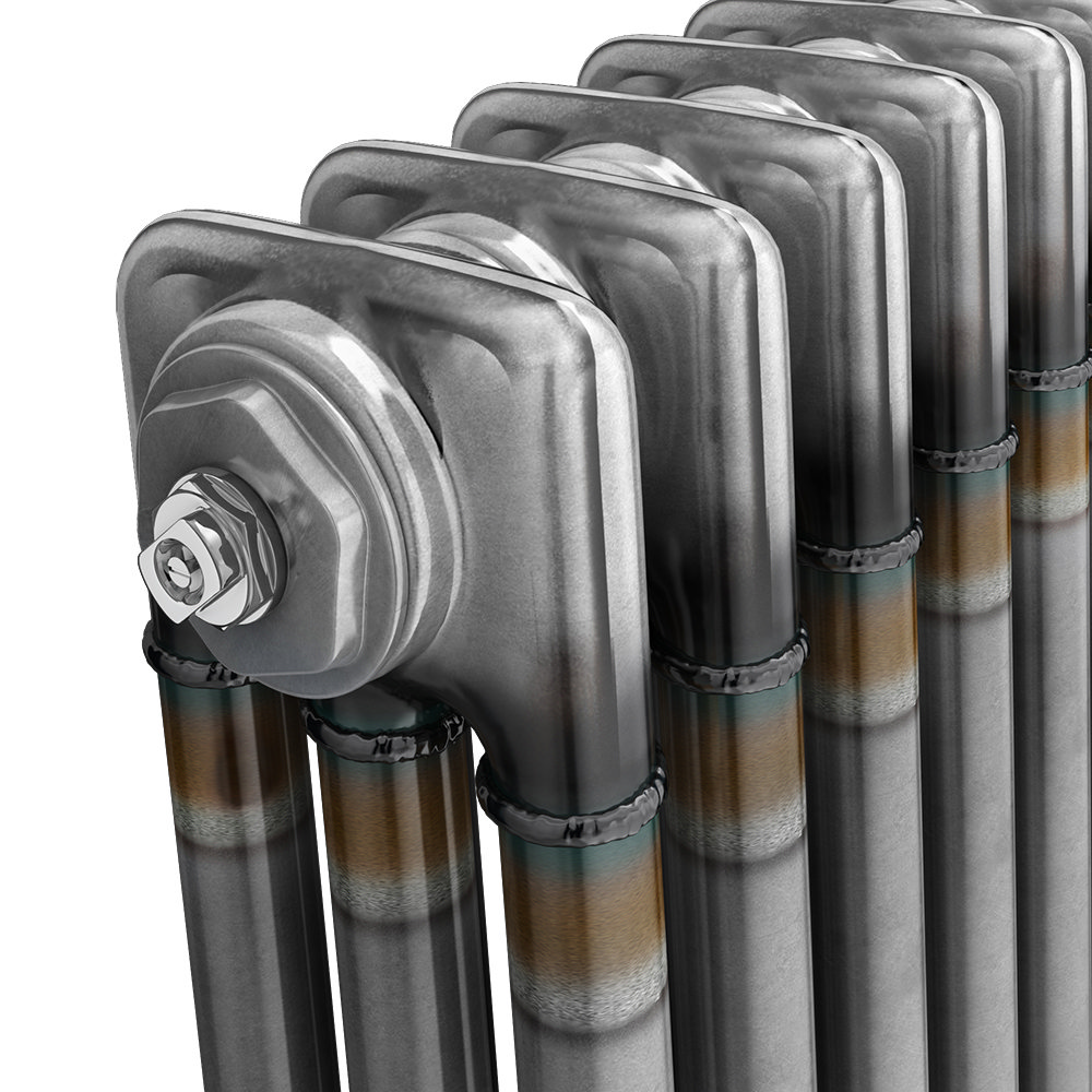 Keswick 1800 x 290mm Raw Metal (Lacquered) 3 Column Radiator - Image 6
