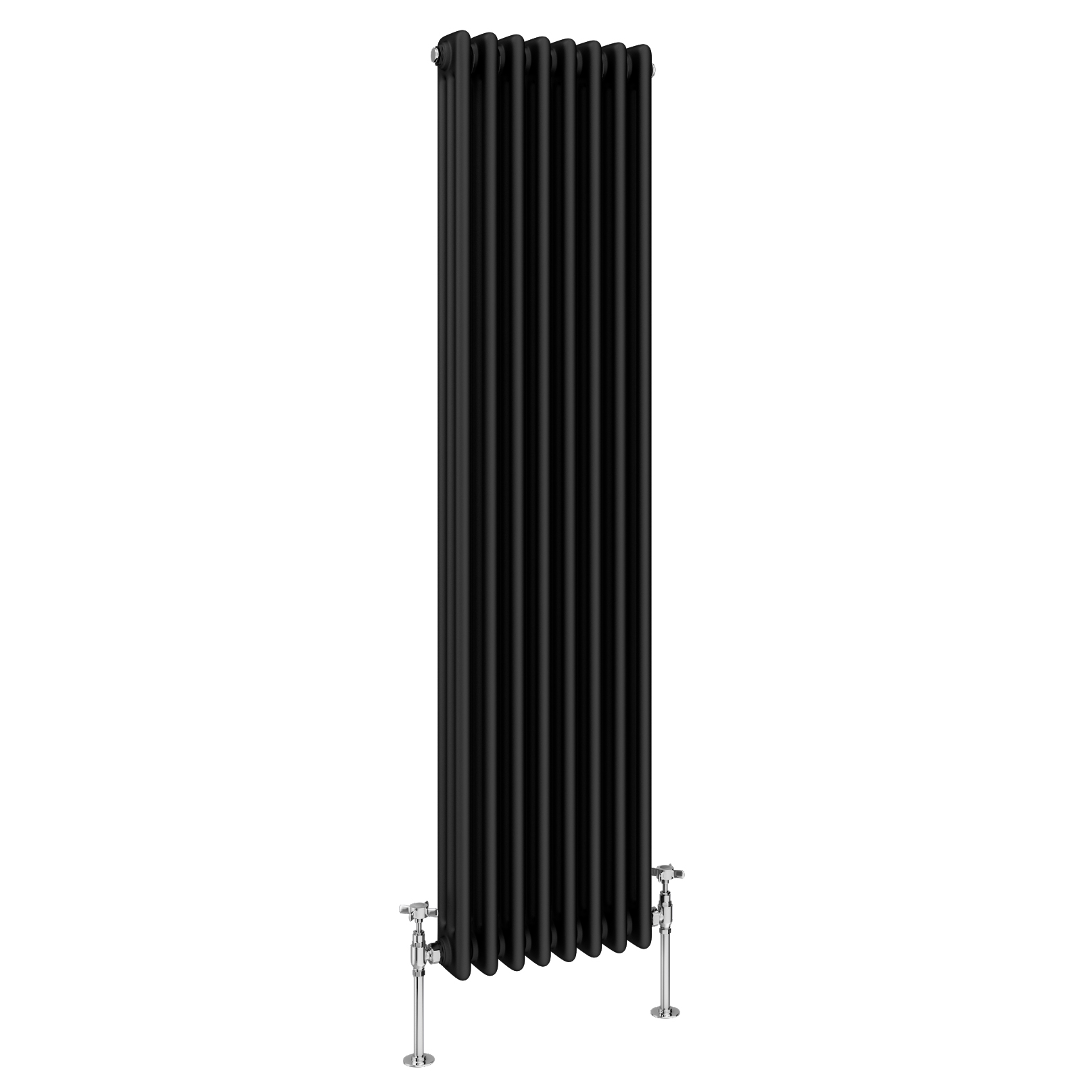 Keswick 1500 x 380mm Cast Iron Style Traditional 3 Column Matt Black Radiator - Image 5