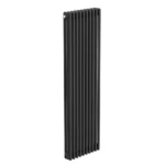 Keswick 1500 x 470mm Cast Iron Style Traditional 3 Column Matt Black Radiator