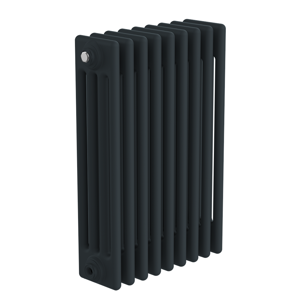 Keswick 600 x 425mm Cast Iron Style Traditional 4 Column Anthracite Radiator