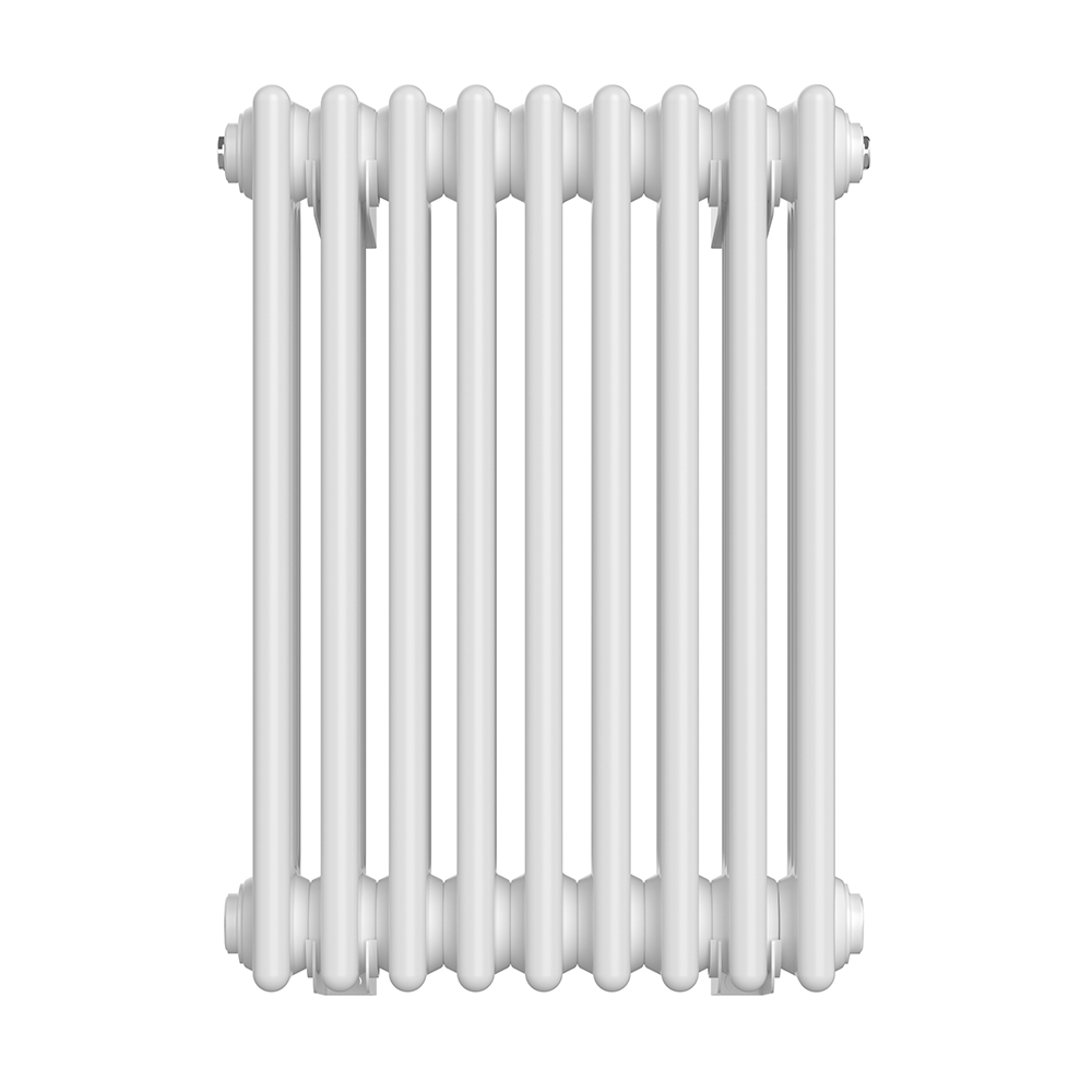 Keswick 600 x 425mm Cast Iron Style Traditional 4 Column White Radiator - Image 4