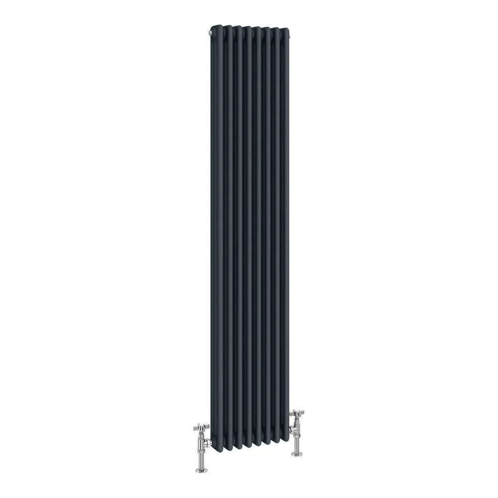 Keswick 1800 x 380mm Cast Iron Style Traditional 3 Column Anthracite Radiator - Image 5