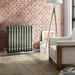 Buxton 600 x 615mm Raw Metal (Lacquered) 2 Column Horizontal Radiator