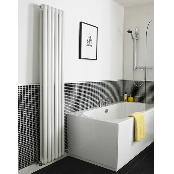 Nuie - Salvia Double Panel Radiator - 1500 x 377mm - White - Image 3