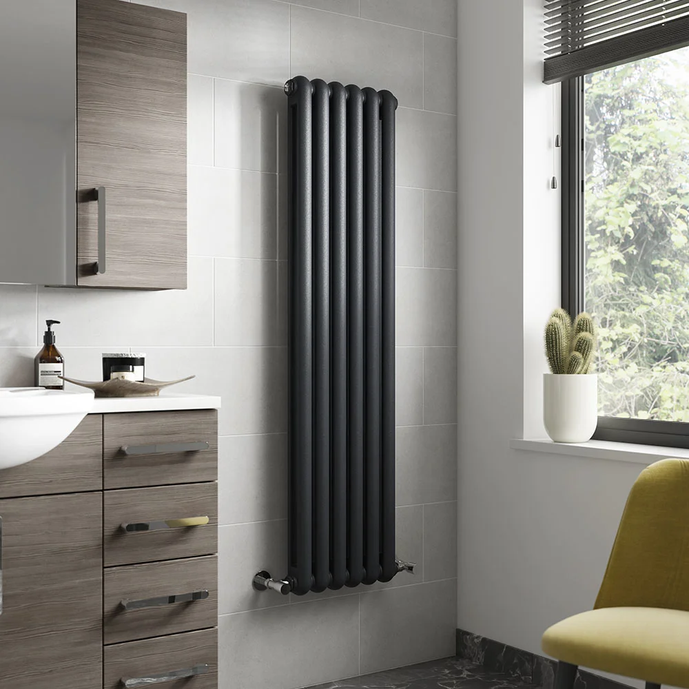 Nuie - Salvia Double Panel Radiator - 1500 x 377mm - Anthracite - Image 2