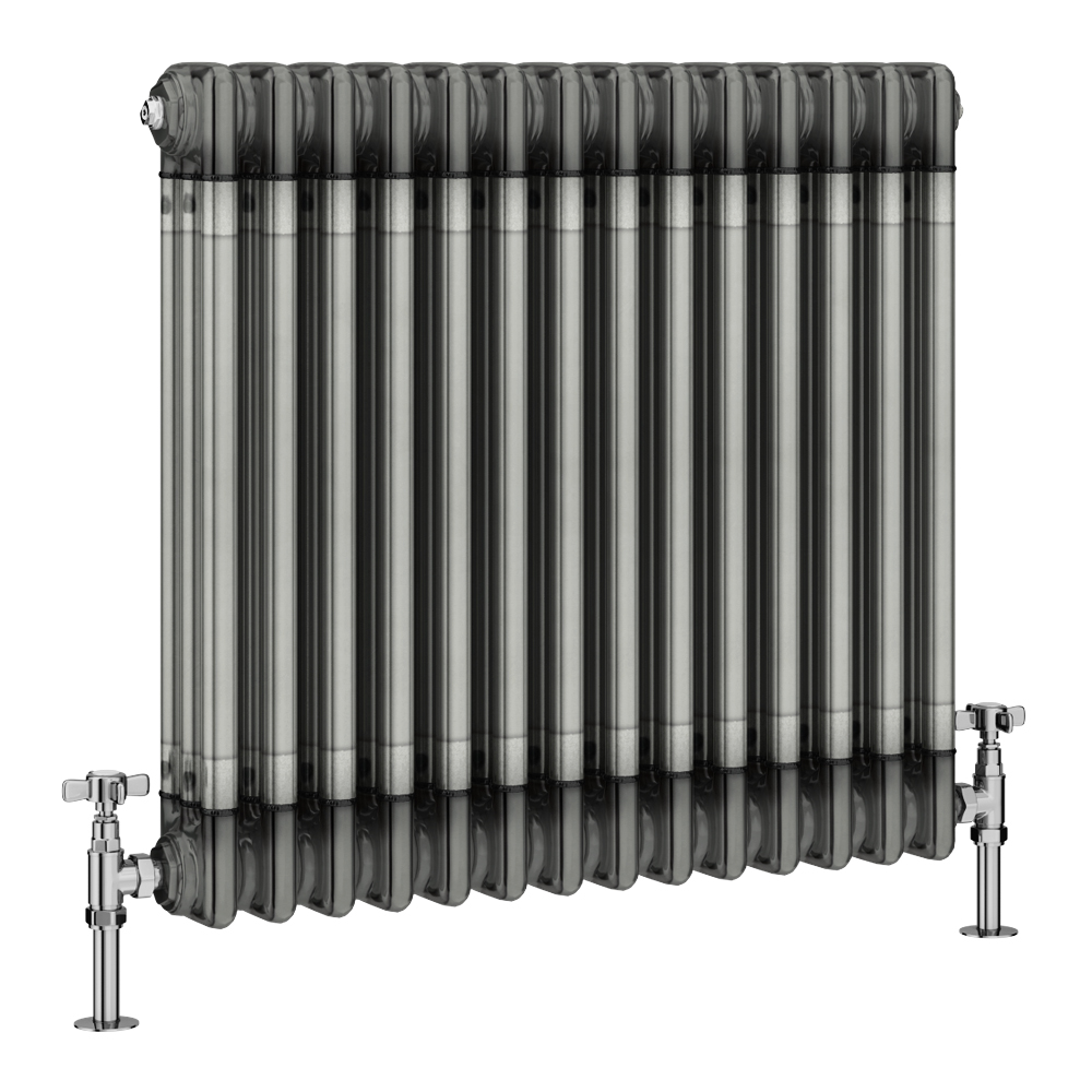 Keswick 600 x 605mm Raw Metal (Lacquered) 3 Column Radiator - Image 3